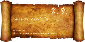 Kensch Virág névjegykártya